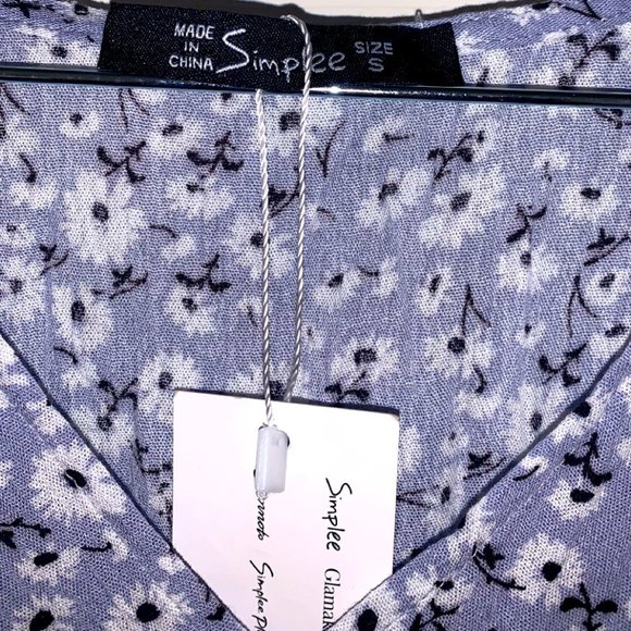 Grace Vines - NWT - Small - Floral Smocked A-Line Midi Dress - Picture 7 of 7